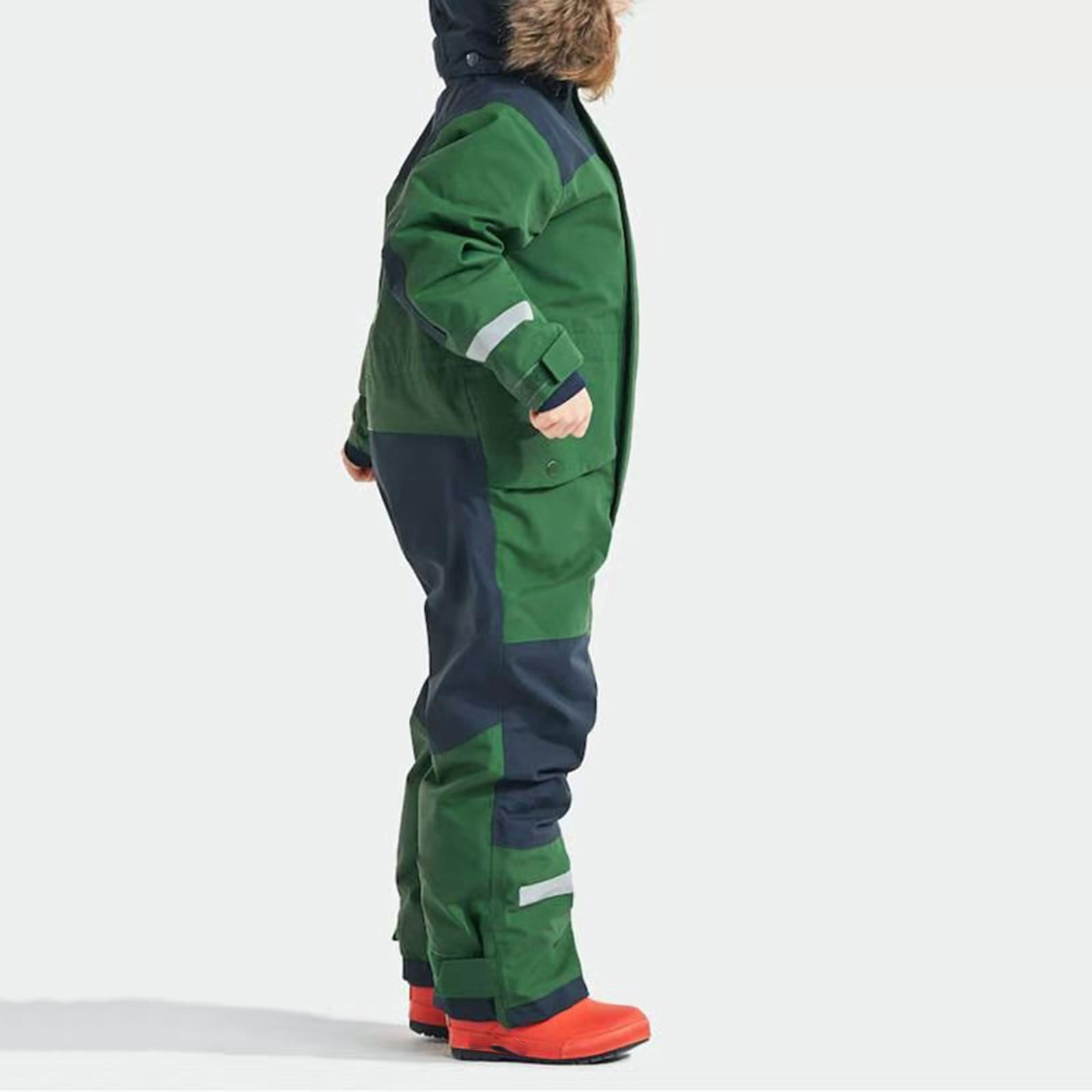 Gubotare Baby Boys' Snow Pram - Newborn Sherpa Hood One Piece Snowsuit - Cozy Polar Fleece Lined Winter Coat for Baby Boys Size 6 12 Months (Green,6-12 Months)