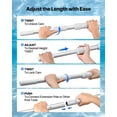 thumbnail image 4 of Professional Adjustable Telescopic Pool Pole 3.4 to 15 Ft Heavy Duty Cleaning Stick for Skimmer Net Brush Vacuum Head with 2 Extension Poles, 4 of 6