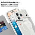 thumbnail image 3 of TECH CIRCLE for iPhone 17 Flip Wallet Case 6.3" 2025, Magnetic Clear Back, Compatible with MagSafe, 3 Card Slots, RFID Blocking, Camera Lens Protector, PU Leather Protective Cover, Gray, 3 of 8