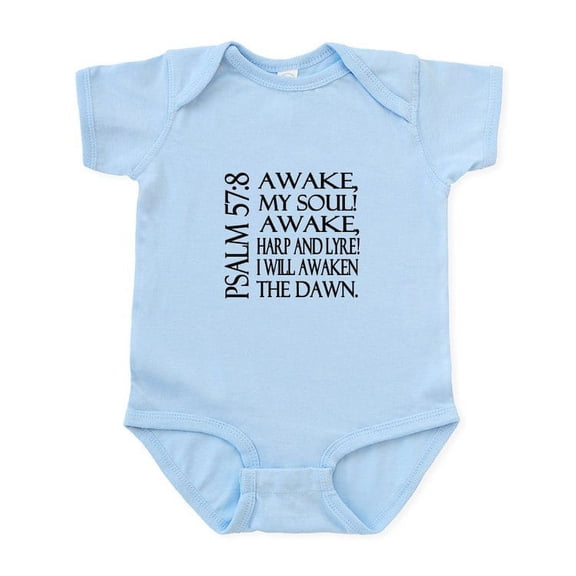 CafePress - Psalm 57:8 Infant Bodysuit - Baby Light Bodysuit, Size Newborn - 24 Months