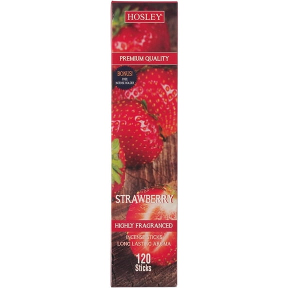 Hosley 120-Count Strawberry  Fragrance Incense Sticks for Relaxation, Sweet Serenity