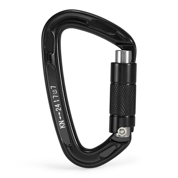 Yeacher 24KN Locking Gate Carabiner Heavy Duty Auto Lock Carabiner Outdoor D-ring Buckle Climbing Rappelling Canyoning Hammock Locking Clip