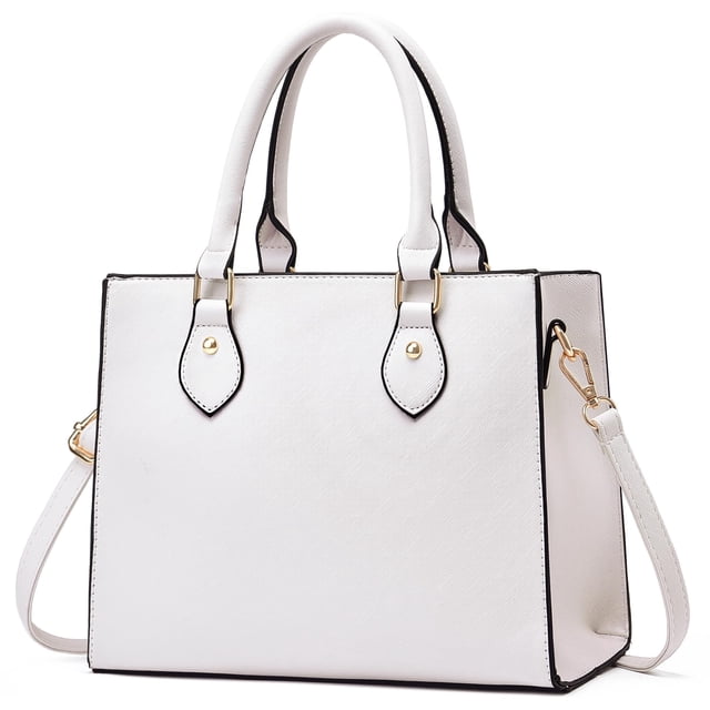 Bolso de mano CHICAROUSAL con forma de bandolera, piel sintética, color blanco