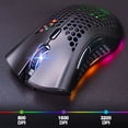 thumbnail image 4 of Ratón inalámbrico para juegos, ratón de ordenador con carcasa de nido de abeja, 7 botones programados, 3 DPI ajustables, clic silencioso Namotu CZDZ-ZC124, 4 of 7