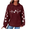 thumbnail image 2 of DPTALR Women Print Round-Neck Long Sleeve Loosen Single Sweatshirt Tops Pullover Blouse, 2 of 4