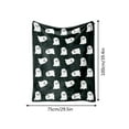 thumbnail image 2 of chaungfeng Halloween Throw Blanket, Black Ghosts Spooky Throw Blankets Warm Cozy Lightweight Flannel Blanket, for Bedroom Living Rooms Couch Sofa Bed Home Decorations, 2 of 5