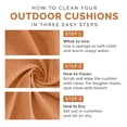 thumbnail image 5 of HONEY HOME Square Corner Seat Cushions, 19" x 19" x 3", Indoor Outdoor Water Repellent Universal Chair Pads with Ties for Patio Furniture, Garden Dining Chairs, 5 of 7