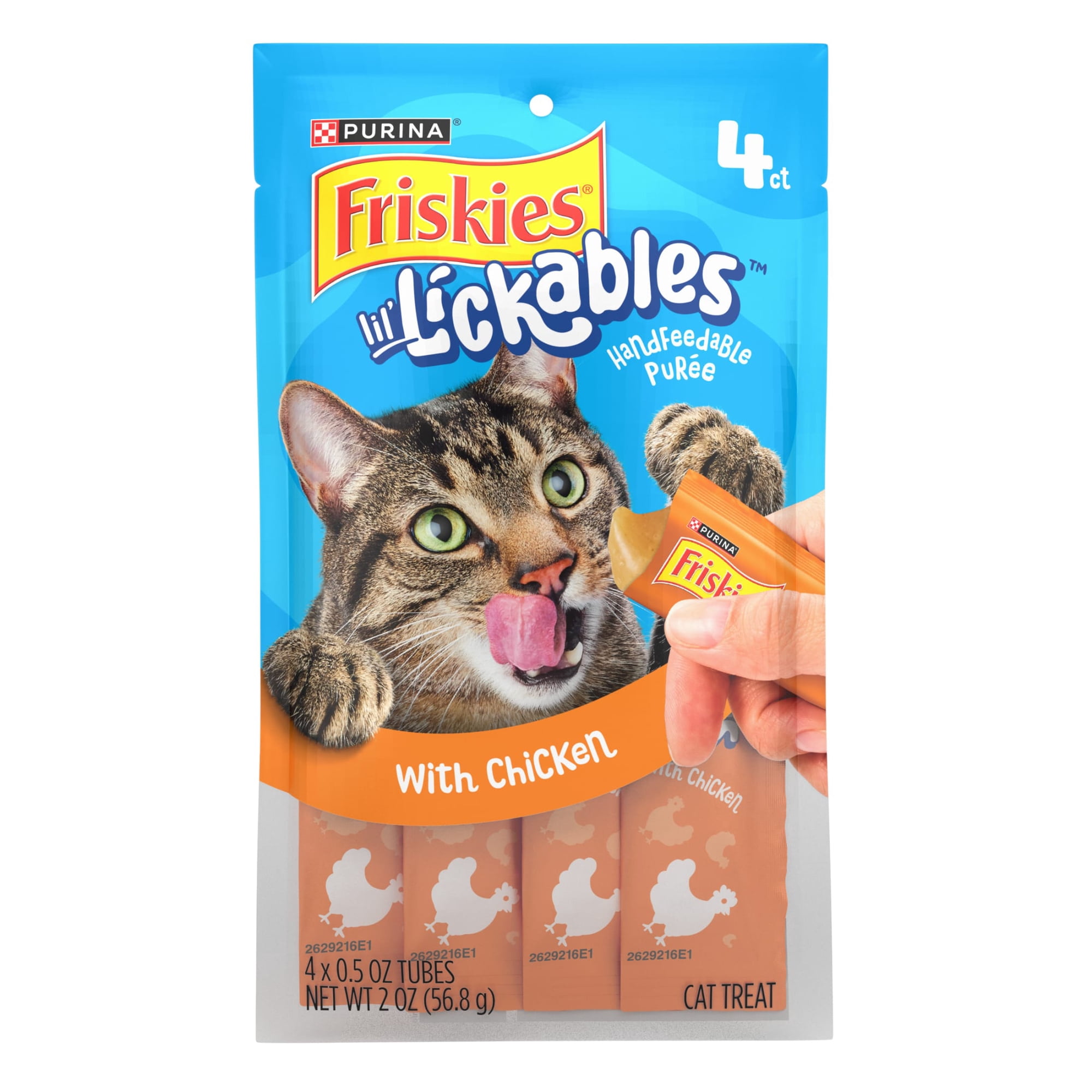 Purina Friskies lil’ Lickables With Chicken Lickable Cat Treats, 2 oz.
