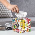 thumbnail image 6 of Tissue Transports with Animals Box Cover Holder, Square by Xecao - Leather Decorative Organizer for Tabletop, Bathroom, Car, Office, 6 of 8