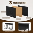 thumbnail image 2 of CONCETTA 9 Fabric Drawers Storage Dresser, TV Stand Fits 45, 50, 55 Inch TV, Wood Top Entertainment Center with LED Lights & Charging Station for Bedroom, Living Room, Hallway, Black, 2 of 8