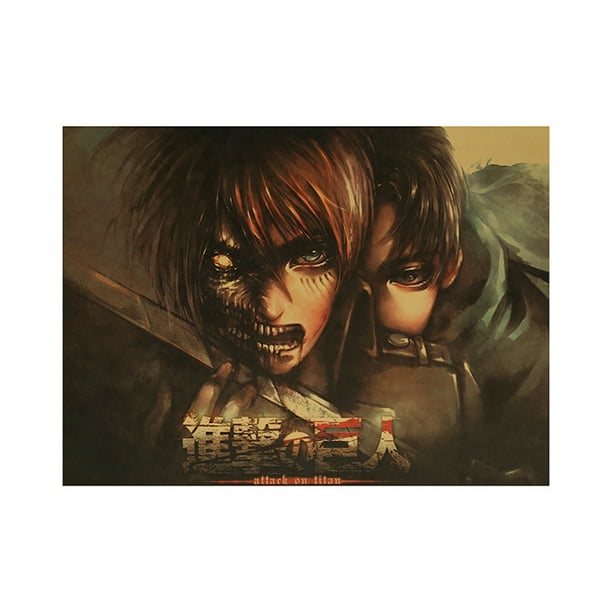 Póster de anime Attack on Titans, 50,5 x 35 cm, sin marco