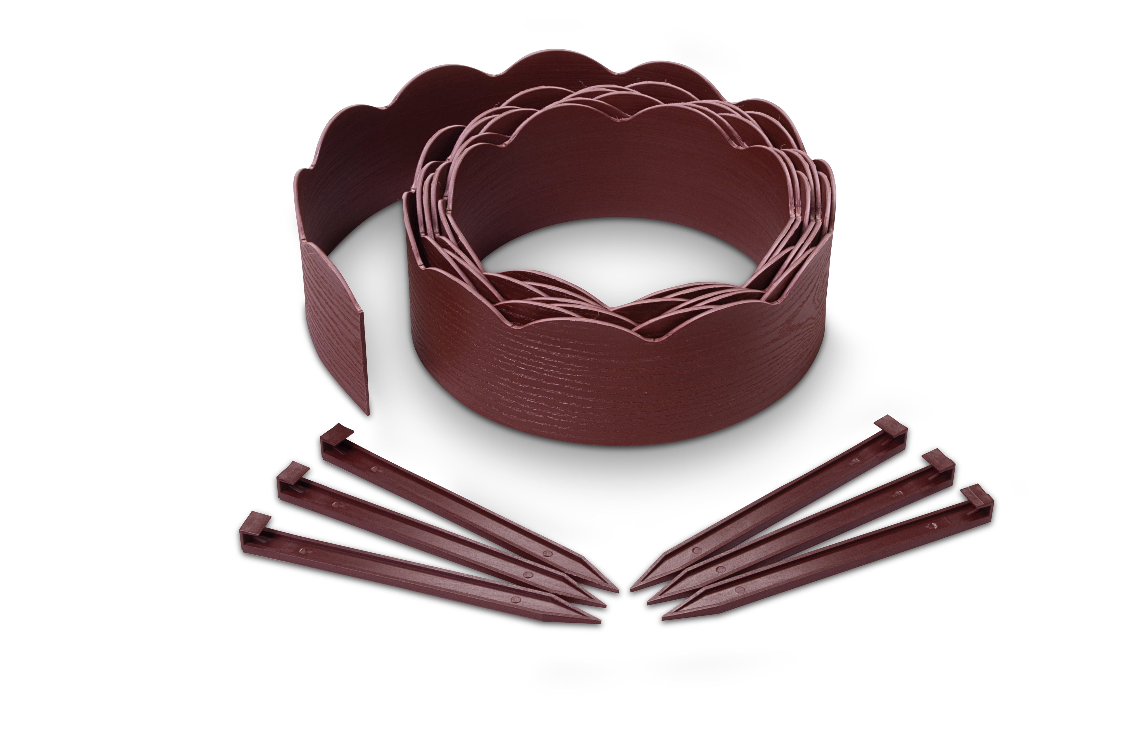 EasyFlex Embossed 2in1 Landscape Edging in Rde, 20 ft. Kit, Plastic