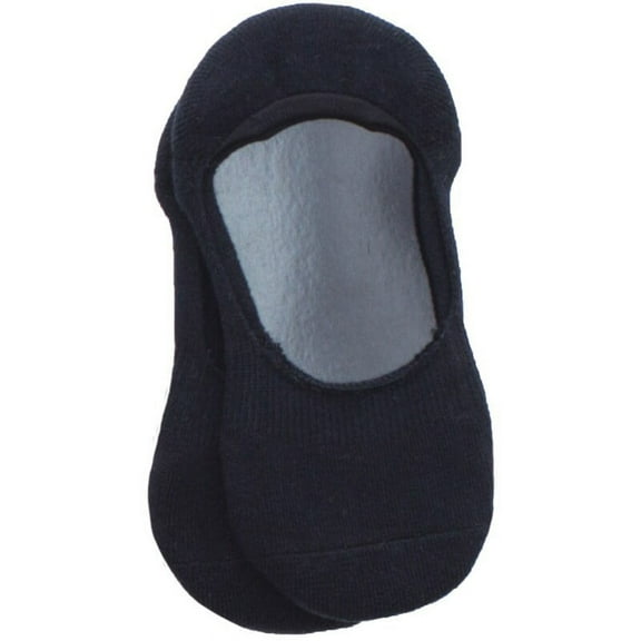 MeMoi Popular Invisible Cushion Sneaker Socks Liners 2 Pack - Womens - Female, One Size, Black-Black