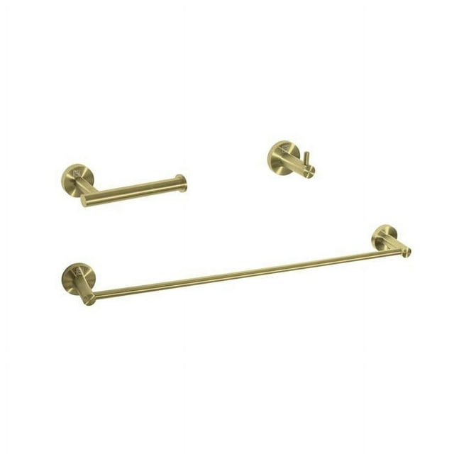 Elegant Kitchen & Bath HWB-11S3HBGD Freya 3 Piece Bathroom Hardware Set, Brushed Gold