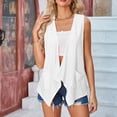 thumbnail image 2 of Ediodpoh Women's Hollow Out Solid Color Fashion Casual Cardigan Coat Breathable Womens Cardigan Sweaters White L, 2 of 8