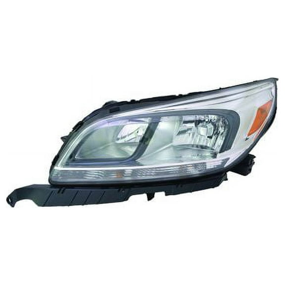 Left Driver Side Halogen Headlight Assembly without Logo - Compatible with 2013 - 2015 Chevy Malibu 2014