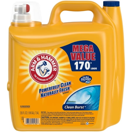 Arm & Hammer Clean Burst Liquid Laundry Detergent, 255 fl oz
