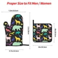 thumbnail image 3 of LAKIMCT Silhouettes Animals Pattern Oven Mitts and Pot Holders Sets Non-Slip Potholders Heat Resistant Oven Gloves for Kitchen Baking Cooking BBQ, 4-Piece Set, 3 of 9