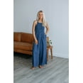 thumbnail image 4 of Brennan Smocked Jumpsuit - Slate Blue, 4 of 4