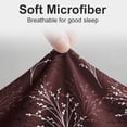 thumbnail image 6 of 4pcs Bed Sheet Set for Full Size Bed - Deep Pocket Fitted Sheet with Red Branch Bedspread, Soft Microfiber Bedding, 6 of 8