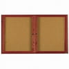 Aarco Products CBC3672R Enclosed Bulletin Board - Cherry