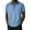 Light Blue, variant on Men's Denim Patchwork Lapel Polo Shirt Loose Fit Short Sleeve Button Down Casual Top