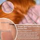 thumbnail image 3 of Peluca Eagera Ginger Bob, 30 cm, pelo humano, 180% de densidad, naranja, 3 of 6