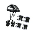 thumbnail image 2 of 7 piezas/juego de casco de bicicleta para niños, casco de patinaje, casco portátil a prueba de golpes para adolescentes, casco de monopatín para Plata negra, 2 of 8