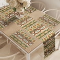 thumbnail image 2 of Ambesonne Tribal Table Runner & Placemats, Aztec Mayan Style Stripe, Placemat 4 pcs + Runner 14"x90", Green Brown Amber, 2 of 2