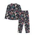 thumbnail image 2 of Goofa Colorful Tropical Leaves Printed Women’s 2 Piece Pajama Set Super,Pajamas Women's Long Sleeve Sleepwear Soft Button Down Loungewear Pjs Lounge Set Nightwear-X-Large, 2 of 9