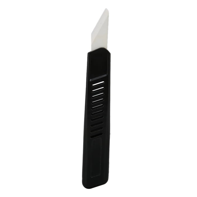 Cuchillo para cuero, hoja de cerámica, mango de plástico, compacto, ligero y duradero, cuchillo afilador para cortar, desbastar y recortar