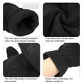 thumbnail image 3 of ievspot 1 Pair Winter Convertible Flip Top Gloves Fluffy Fleece Fingerless Gloves Half Finger Mittens Cover for Women Men, 3 of 8