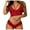 Red, variant on AnuirheiH Women Plus Size Lingerie Corset Lace Floral Bralette Bra Two Piece Underwear