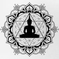 thumbnail image 2 of CafePress - Buddha Meditating Sacred Geometry Mandala Trucker - Adjustable Unisex Printed Trucker Hat with Mesh Back, 2 of 8