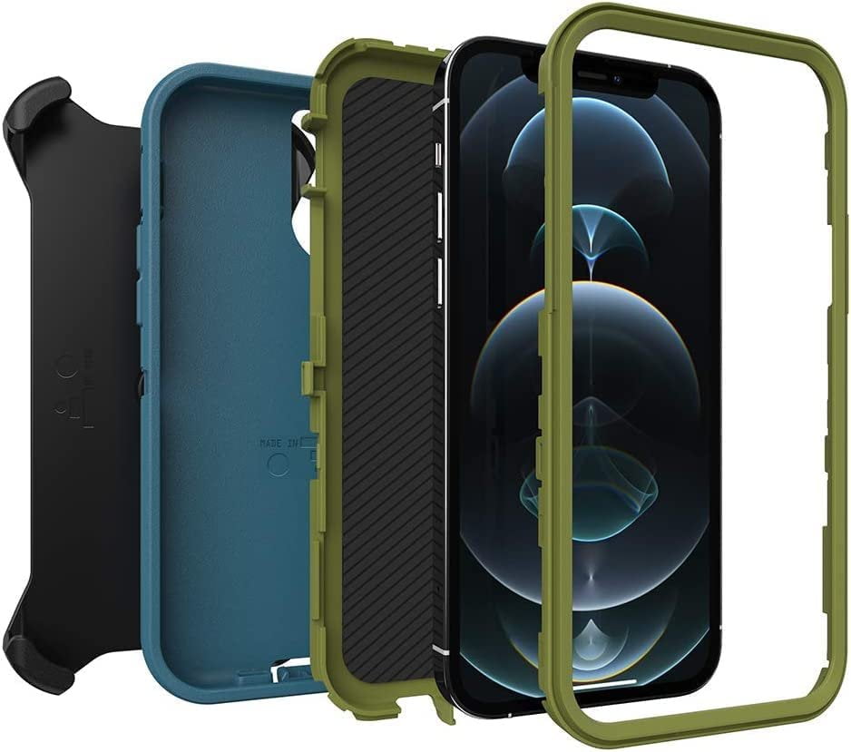 OtterBox Shockproof Rugged Cell Phone Case with Holster Clip for iPhone 12 & 12 Pro