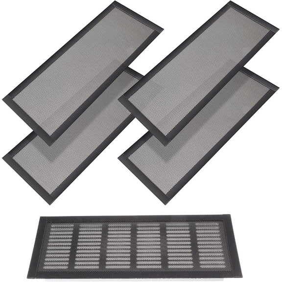 Magnetic Vent Covers for Home Floor 4 Pack, Happon 4x10 inch Magnet Floor Register Cover, Air Vent Screen Trap for Wall Ceiling Floor, AC Vent Mesh Screen Debris Hair Filters