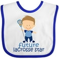 thumbnail image 3 of Inktastic Future Lacrosse Star Boy Boys Baby Bib, 3 of 4