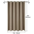 thumbnail image 2 of Hadint No Hook Shower Curtain,Brown Waffle Weave Thick Fabric Shower Curtain, 72 x 75in, 2 of 9