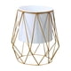thumbnail image 3 of Soporte de metal para macetas y jarrones, decorativo para fiestas y oficinas. blanco geométrico, 3 of 9