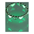 thumbnail image 2 of Joyería de plata fluorescente Anillo Anillo para Mujeres Corazón Anillo Abierto Anillos Ajustable Anillos de Corazón, 2 of 3