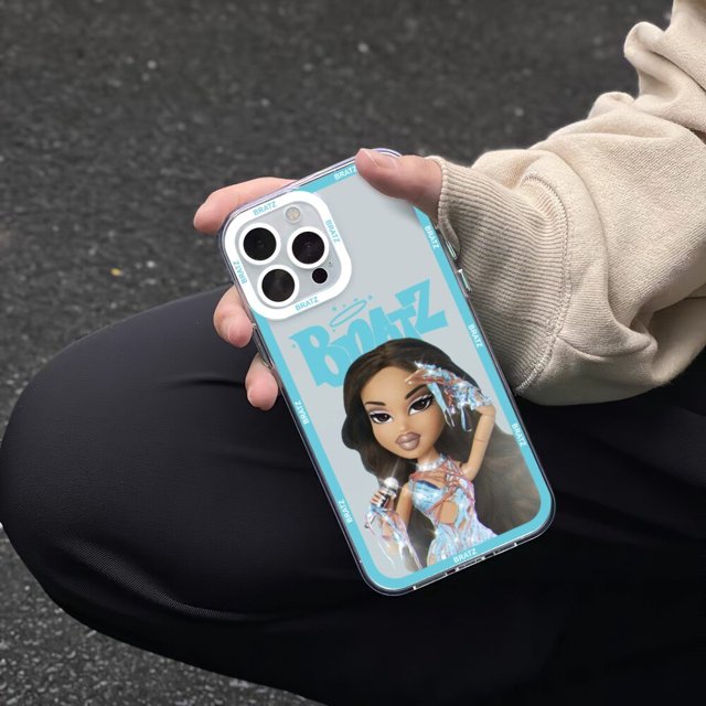 Bratz funda de teléfono de muñeca, carcasa transparente para iPhone 11, 12 Mini, 13, 14 Pro Max Fivean unisex