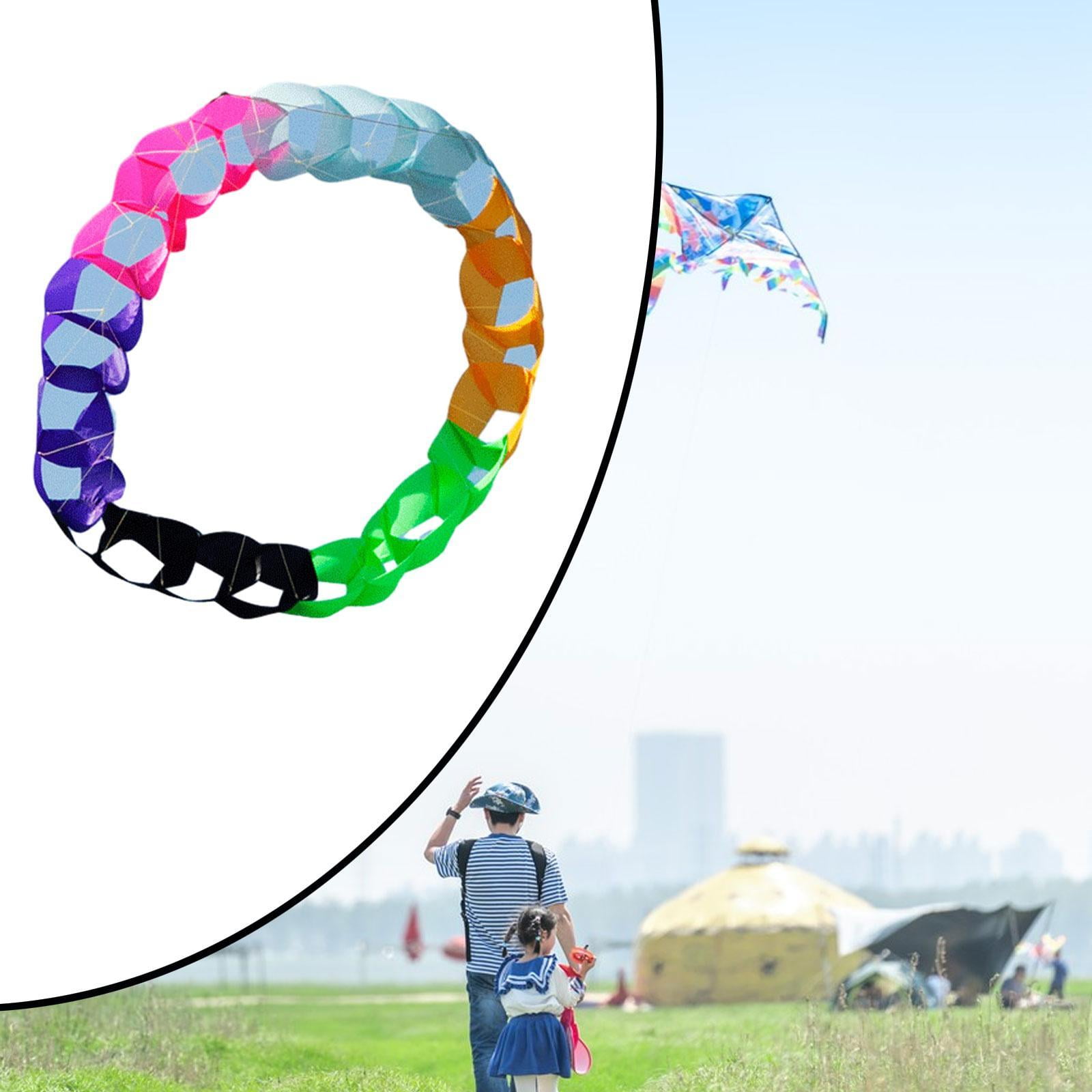 Baoblaze 3D Fly Kite Multicolor Outdoor Sports Folding Flying Toy Novelty Leisure Sports 24holes 384cm