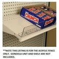 thumbnail image 2 of 3" H Acrylic Front Fence for Gondola or Wood Shelf with 1/4" Holes - Clear - 48" L, 10 Pack, 2 of 2