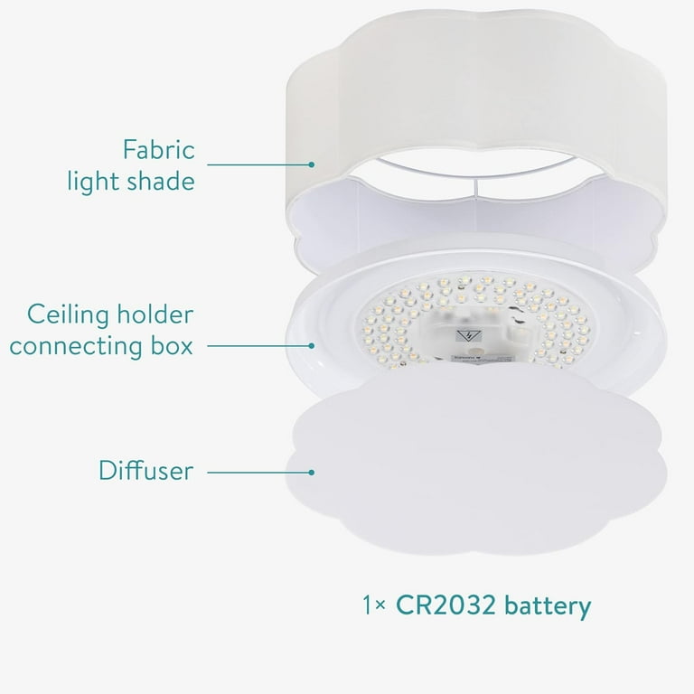 Navaris Flower Drum Ceiling Light Flush Mount LED Lighting
