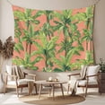 thumbnail image 2 of Palm Tree Tropical Tapestry for Bedroom Wall Hanging Tapestry, Pink Summer Green Botanical Ceiling Backdrop Tapestries Poster Blanket Wall Decor for Teens Room Living Room Dorm 51" x 59", 2 of 8