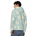 thumbnail image 4 of Honeii Floral Daisy Print Hoodies for Men, Pullover & Full Zip, Breathable Zip up Hoodie, Sweatshirt-X-Large, 4 of 5
