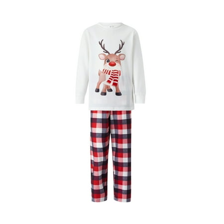 

Gupgi Christmas Family Pjs Matching Family Pajamas Sleepwear Holiday Xmas PJs Sets for Adults Kid Baby Dog