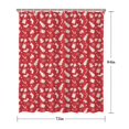 thumbnail image 5 of Red Christmas Pattern Shower Curtain 72"x84" ,Bathroom Decorative Shower Curtains Set with 12 Hooks,Modern Waterproof Washable Shower Curtain, 5 of 6