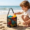 thumbnail image 6 of LWVITH Breathable Mesh Toy Bucket for Beach Pool, Kids Toy Storage Bag with Handle, Mesh Tote for Bathroom Bath Basket, Beach Towel Carry Bag for Ocean Trip, Lightweight Travel Organization, 6 of 8
