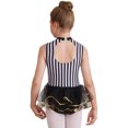 thumbnail image 3 of Miutii Kids Girls Jazz Dance Dress Sequin Stripe Leotard Halloween Performance Costume Circus Ringmaster Cosplay Black 10, 3 of 7